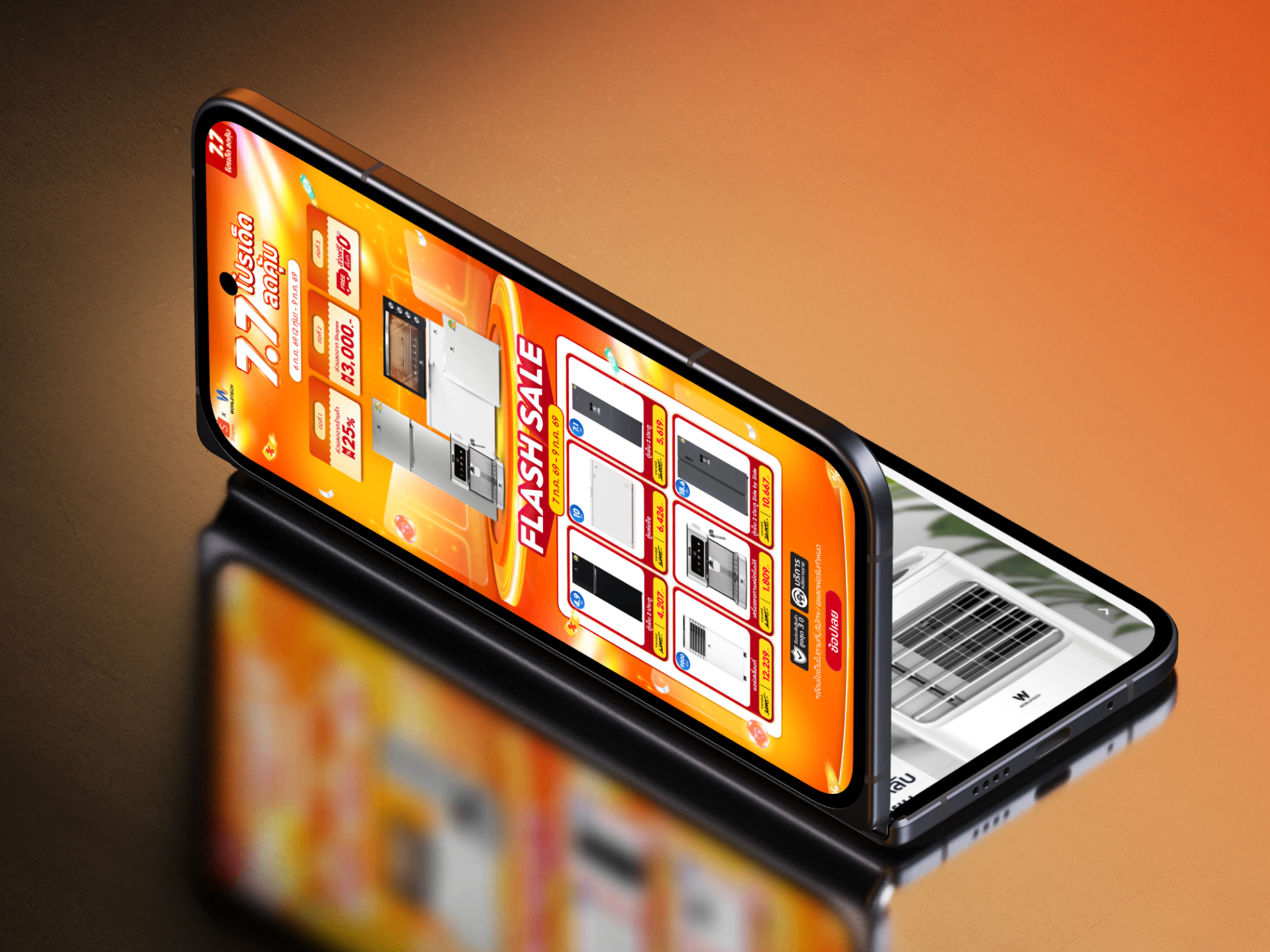 Shopee Flash Sale campaign — mobile mockup