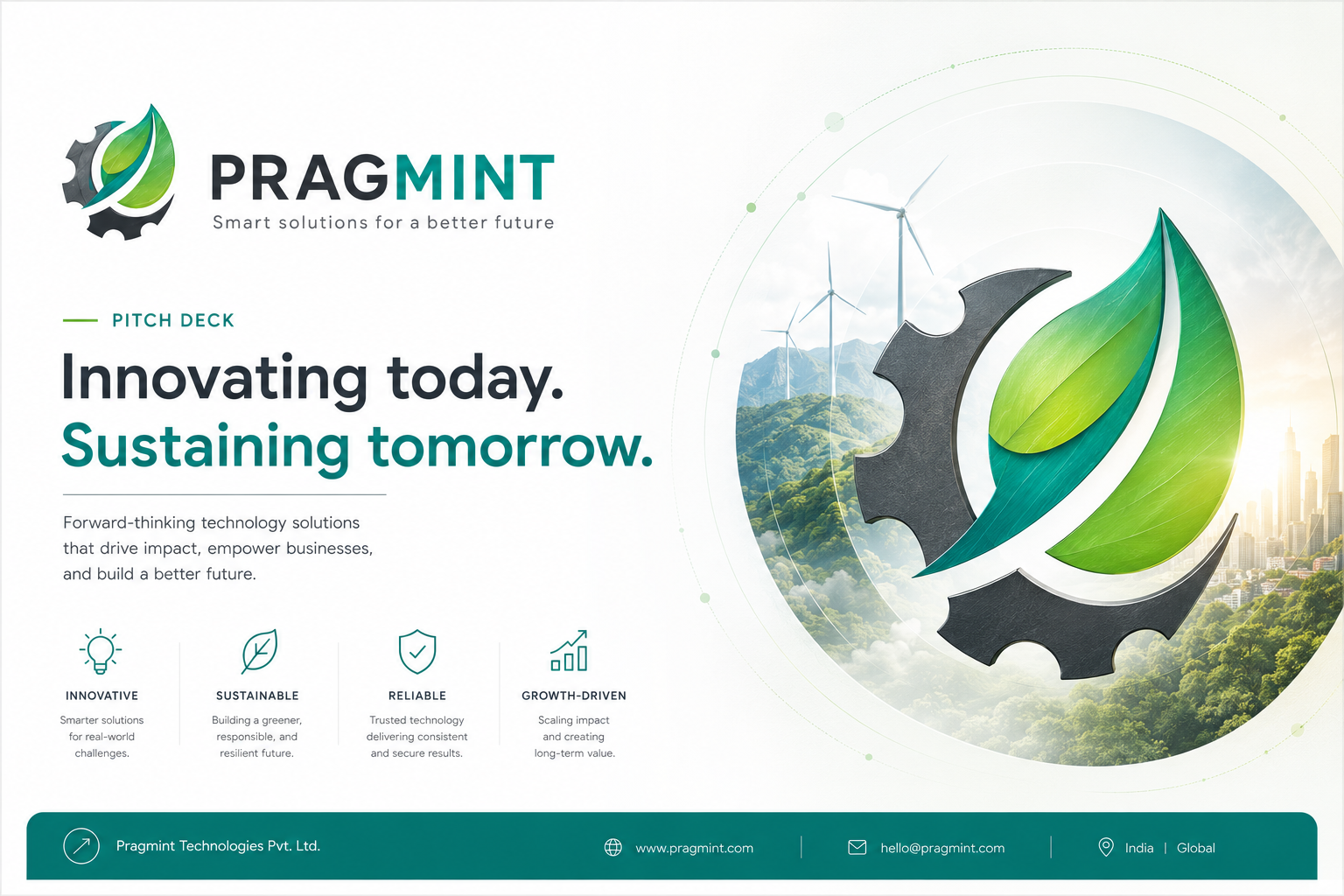 Pragmint pitch deck cover