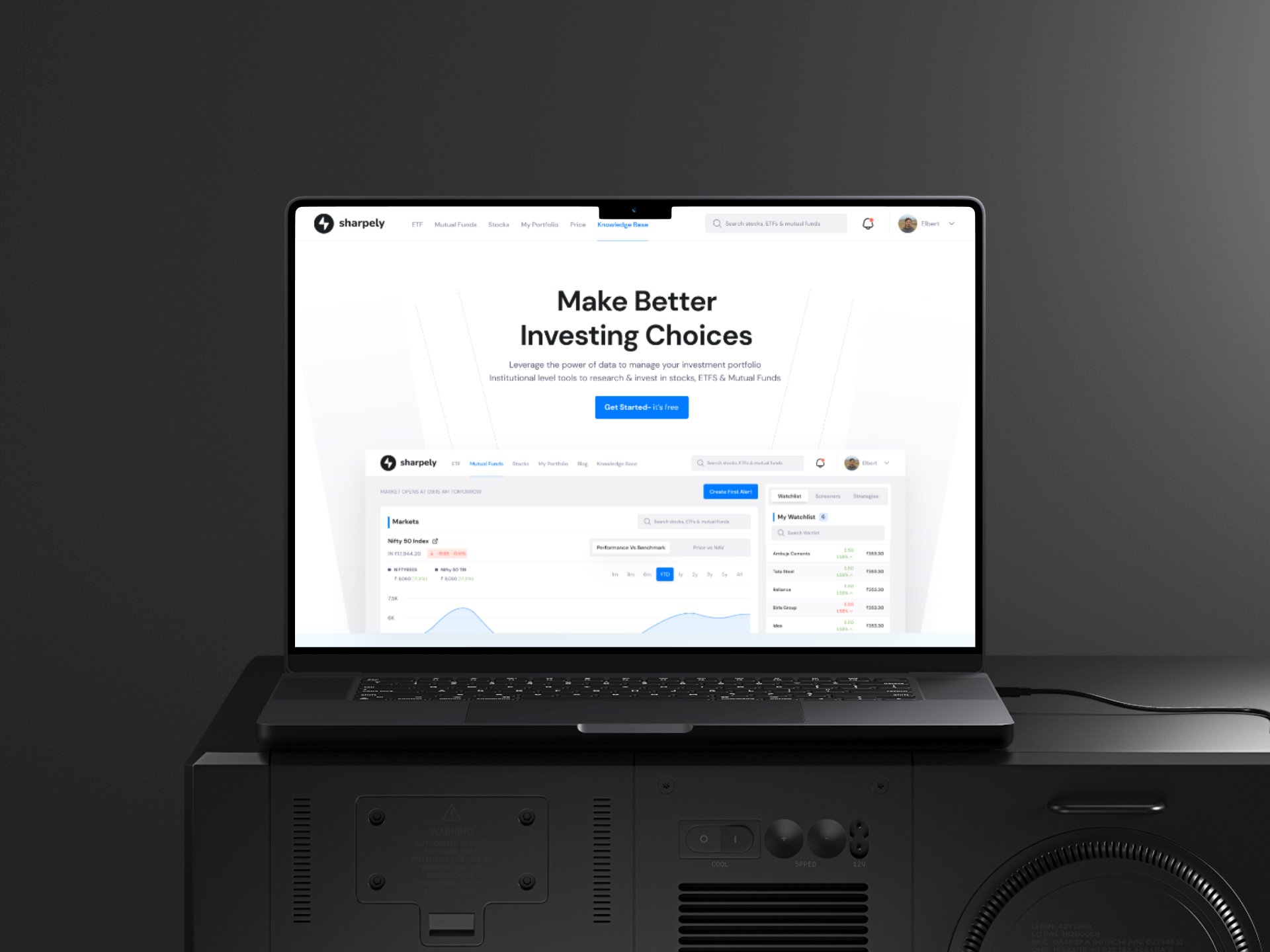 Sharpely terminal — screener & strategies